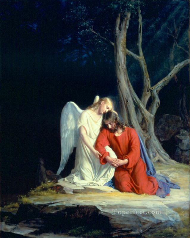 Christ in Gethsemane religion Carl Heinrich Bloch Oil Paintings